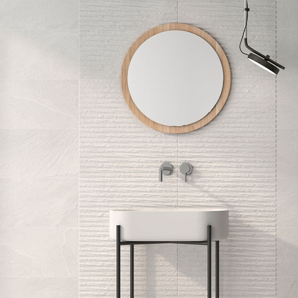 Galeno Lined Moon wall tiles (with Galeno Moon plain tiles)