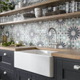 Galleria Gavino Patterned Matt Tiles on kitchen wall