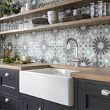 Galleria Gavino Patterned Matt Tiles on kitchen wall