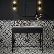 Galleria Giro Patterned Matt Tiles on bathroom wall and floor