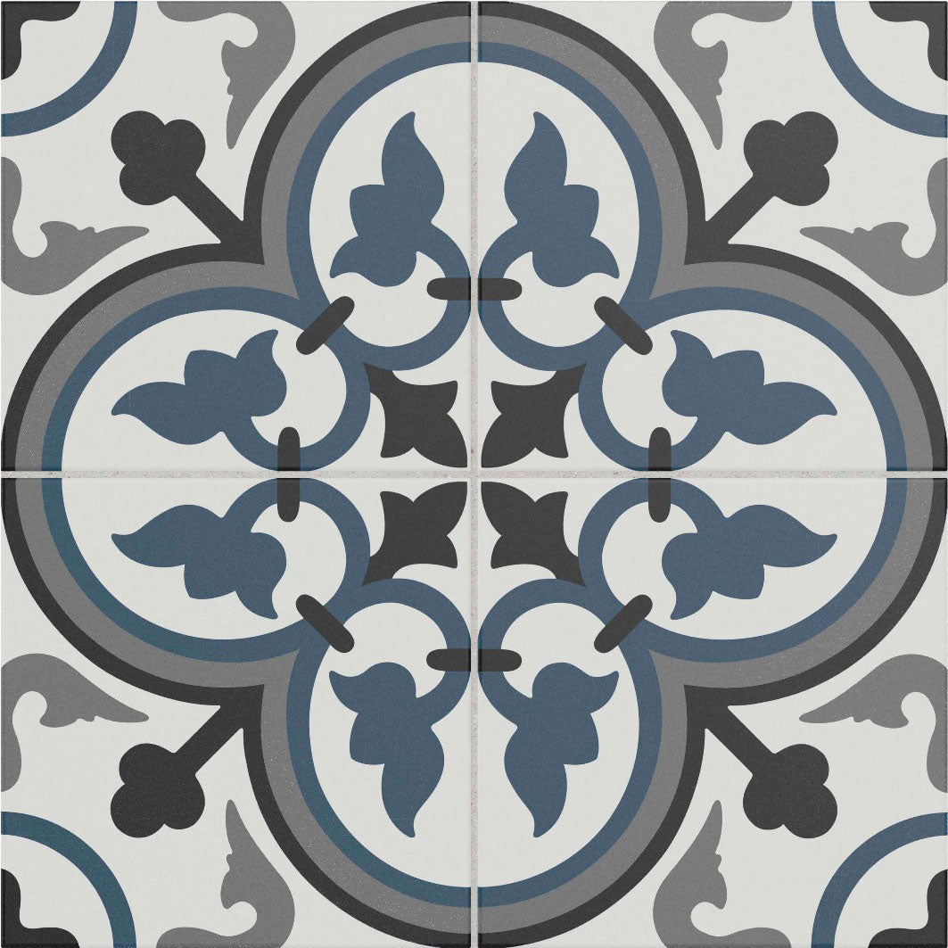 Galleria Serano Patterned Matt Tile 25 x 25cm (4 tiles)
