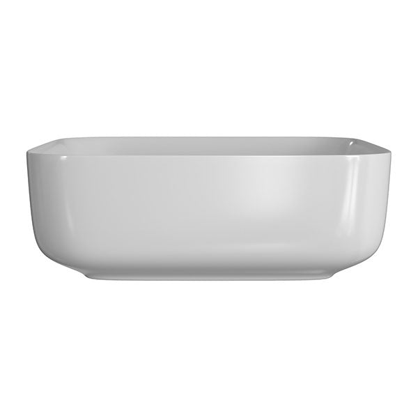 Gallery Matt White Square Washbowl & Waste 400mm