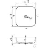 Gallery Square Washbowl & Waste 400mm