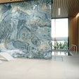 Grespania Arles Blanco floor tiles by indoor pool