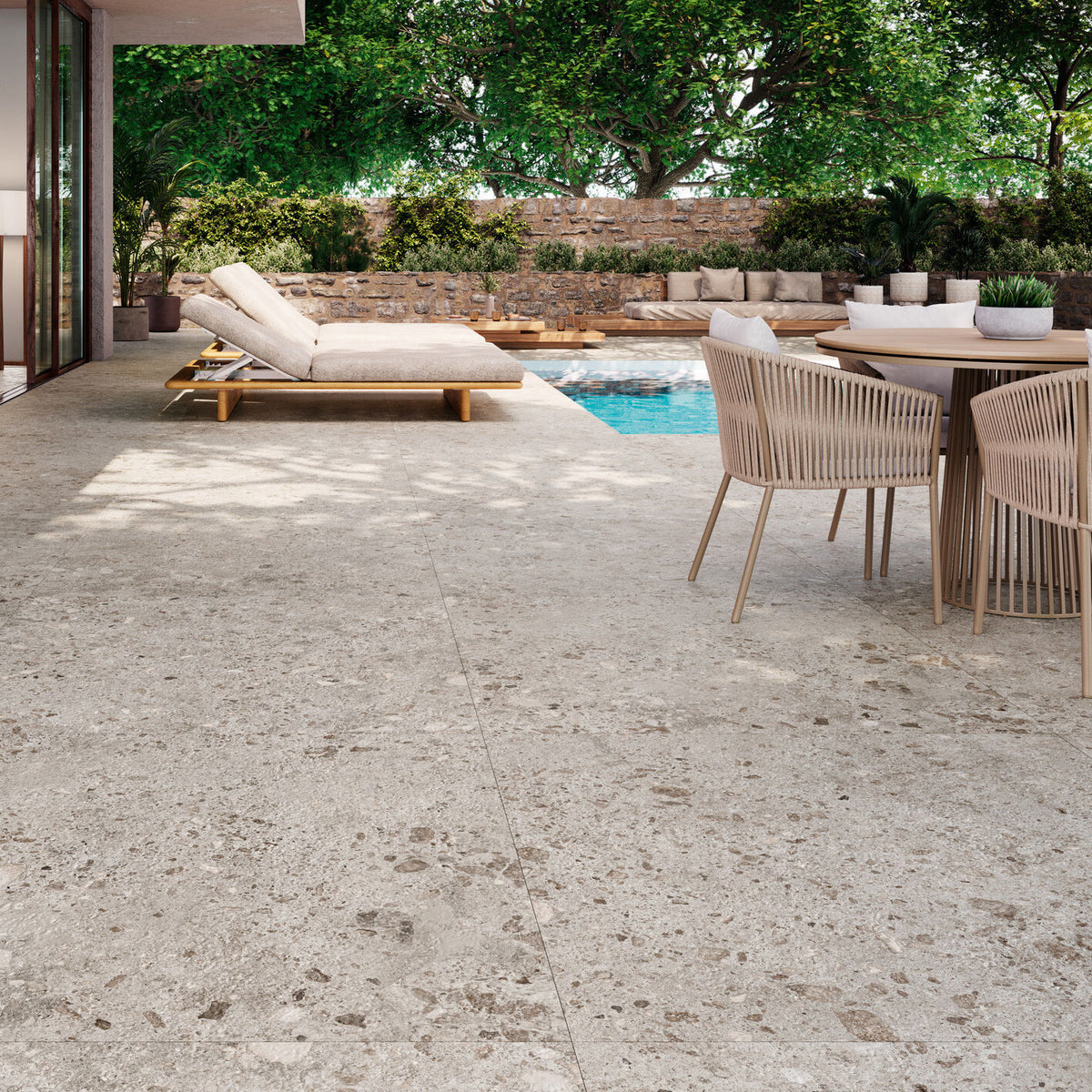 Grespania Bierzo Moka anti-slip poolside terrace