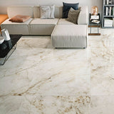 Grespania Cuarzo Reno polished living room floor