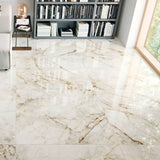 Grespania Cuarzo Reno polished floor by a window