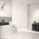 Grespania Metropolitan Perla Wall Tile (with Astoria Acero decor tile)