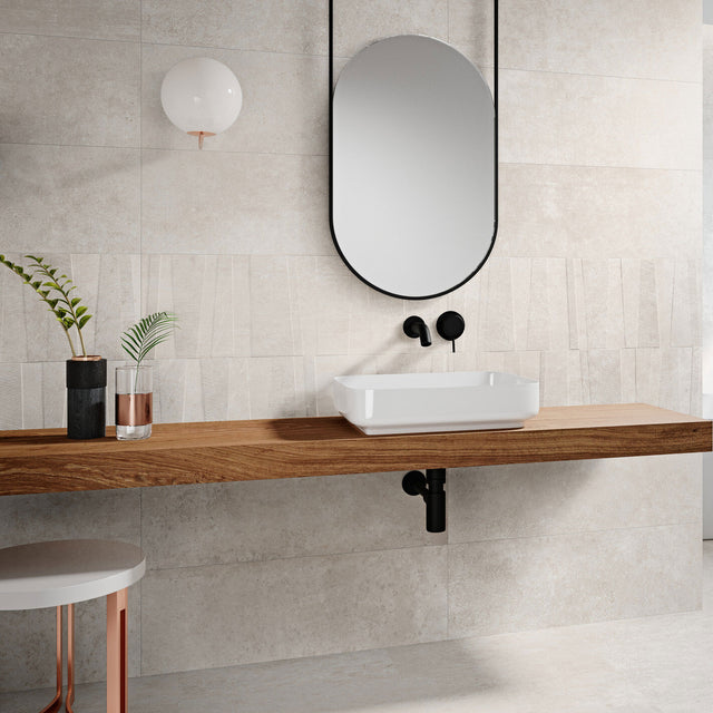 Grespania Metropolitan Perla Wall Tile (with Hudson Perla decor tile)