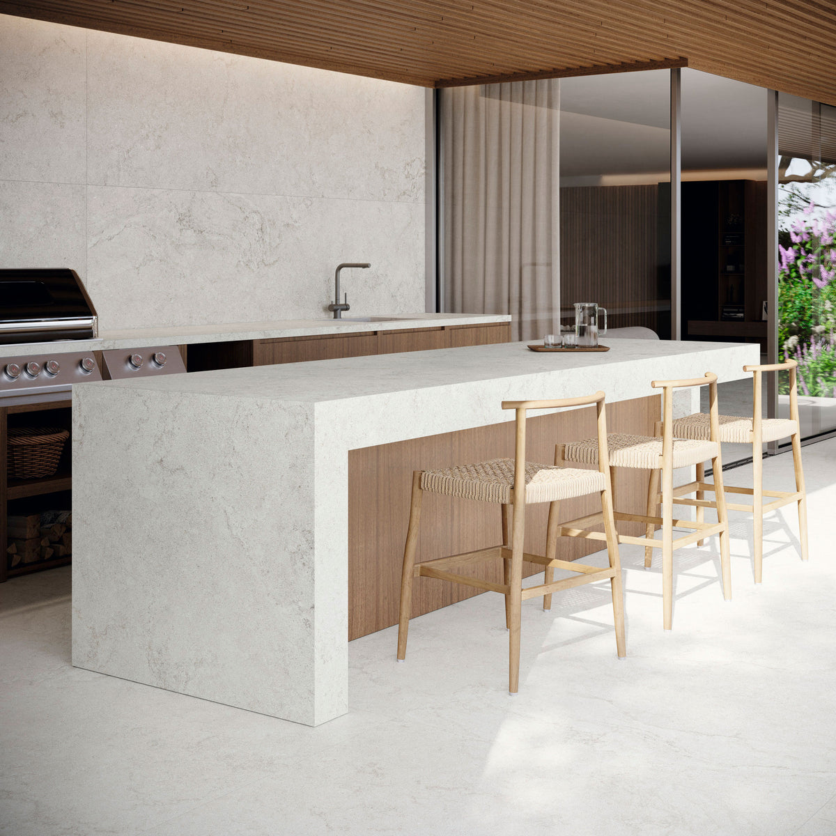 Grespania Ribera Blanco wall & floor tiles in kitchen