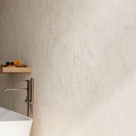 Grespania Ribera Marfil wall tiles in bathroom