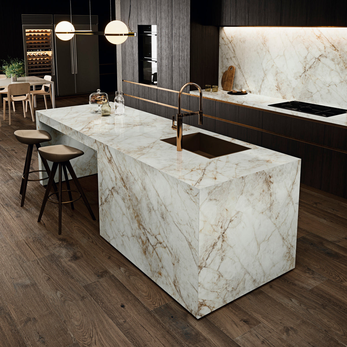 Grespania Cuarzo Reno Coverlam kitchen island