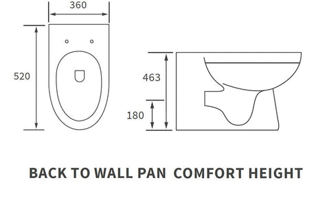 Tabo Cameo Back To Wall Comfort Height WC 