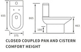 Tabo Cameo C/C Open Back Comfort Height WC 
