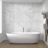 IS Carrara White Polished Marble tiles (larger size shown)