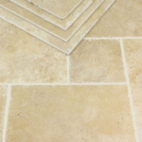 IS Lydia Classico Brushed Chiselled Travertine tiles