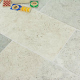 IS Moleanos Blue Mix Brushed Limestone tiles