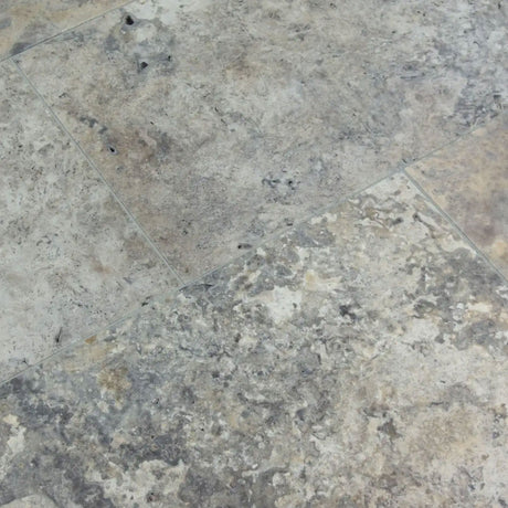 IS Silver Tumbled Travertine tiles