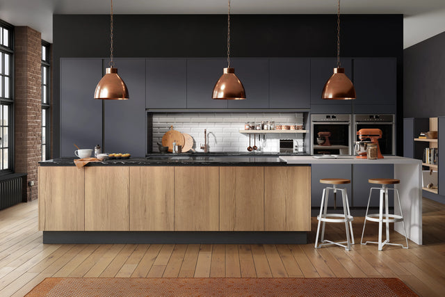 Omega Novus Cube Dark Blue & Woodgrain New England Oak