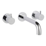 JTP FLORENCE Chrome 3 Hole Wall Mounted Basin Mixer Tap