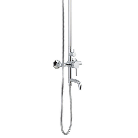 JTP FLORENCE Chrome Shower Pole with Overhead Shower, Hand Shower and Bath Spout