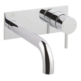 JTP FLORENCE Chrome Single Lever Wall Mounted Basin Mixer Tap with back plate