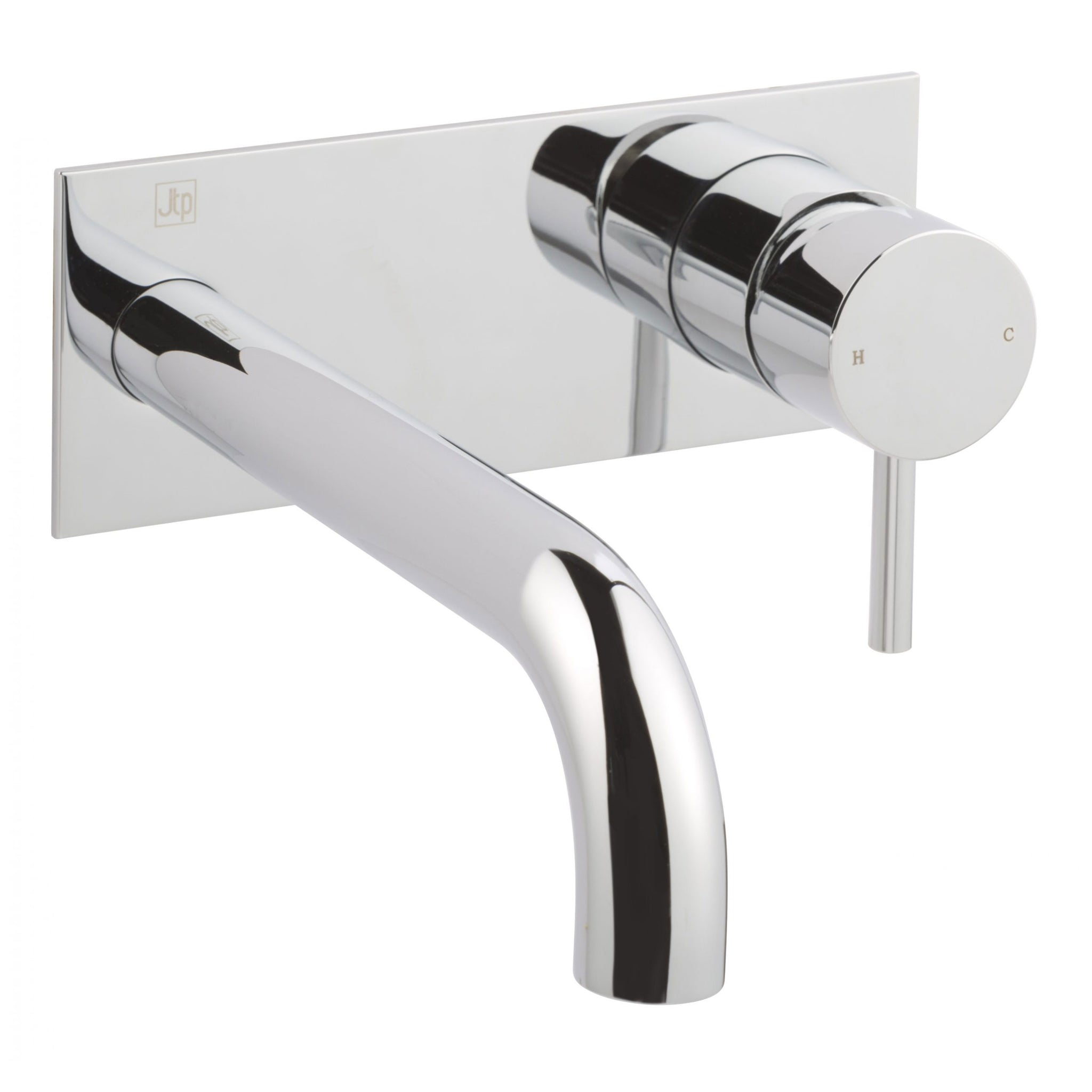 JTP FLORENCE Chrome Single Lever Wall Mounted Basin Mixer Tap with back plate