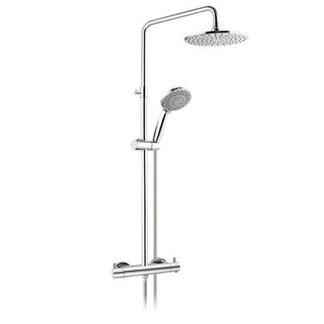 JTP FLORENCE Chrome Thermostatic Bar Valve with 2 Outlets, Adjustable Riser & Shower Kit