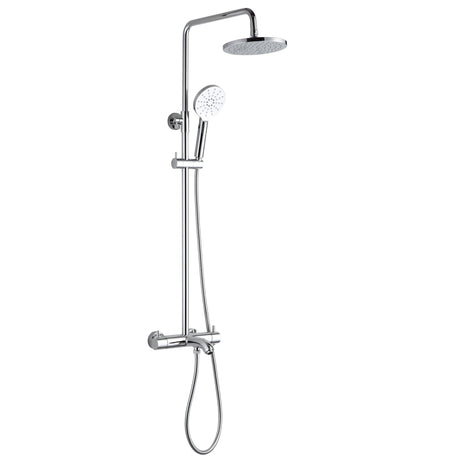 JTP FLORENCE Chrome Thermostatic Shower Pole, Adjustable with Overhead Shower, Hand Shower & Bath Spout