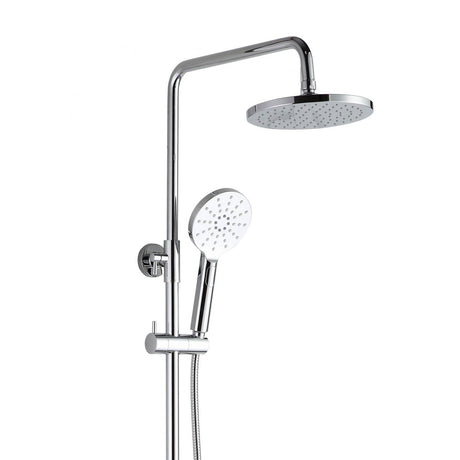 JTP FLORENCE Chrome Thermostatic Shower Pole, Adjustable with Overhead Shower, Hand Shower & Bath Spout