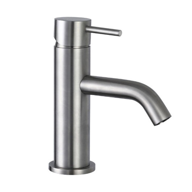 JTP INOX Stainless Steel Single Lever Basin Mixer Tap, Short Projection