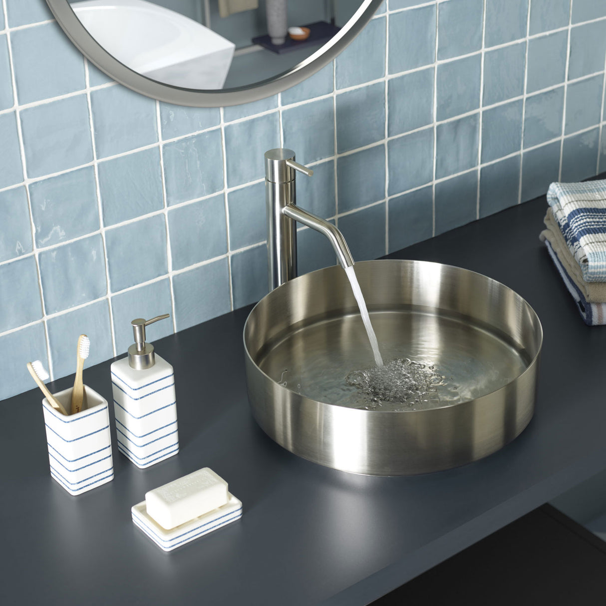 JTP INOX Single Lever Tall Basin Mixer Tap