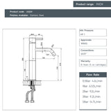 JTP INOX Single Lever Tall Basin Mixer Tap