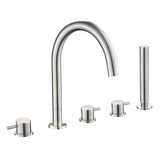 JTP INOX Stainless Steel 5 Hole Bath Shower Mixer Tap