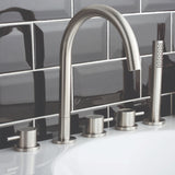 JTP INOX Stainless Steel 5 Hole Bath Shower Mixer Tap