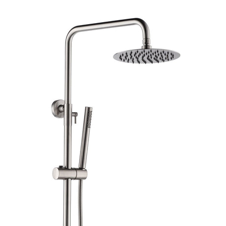 JTP INOX Stainless Steel Thermostatic Mixer Shower with Riser & Overhead Kit
