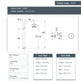 JTP INOX Stainless Steel Thermostatic Mixer Shower with Riser & Overhead Kit