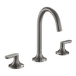 JTP KONO Brushed Black  3 Hole Deck Mounted Basin Mixer Tap (handle design 1)