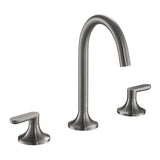 JTP KONO Brushed Black  3 Hole Deck Mounted Basin Mixer Tap (handle design 1)