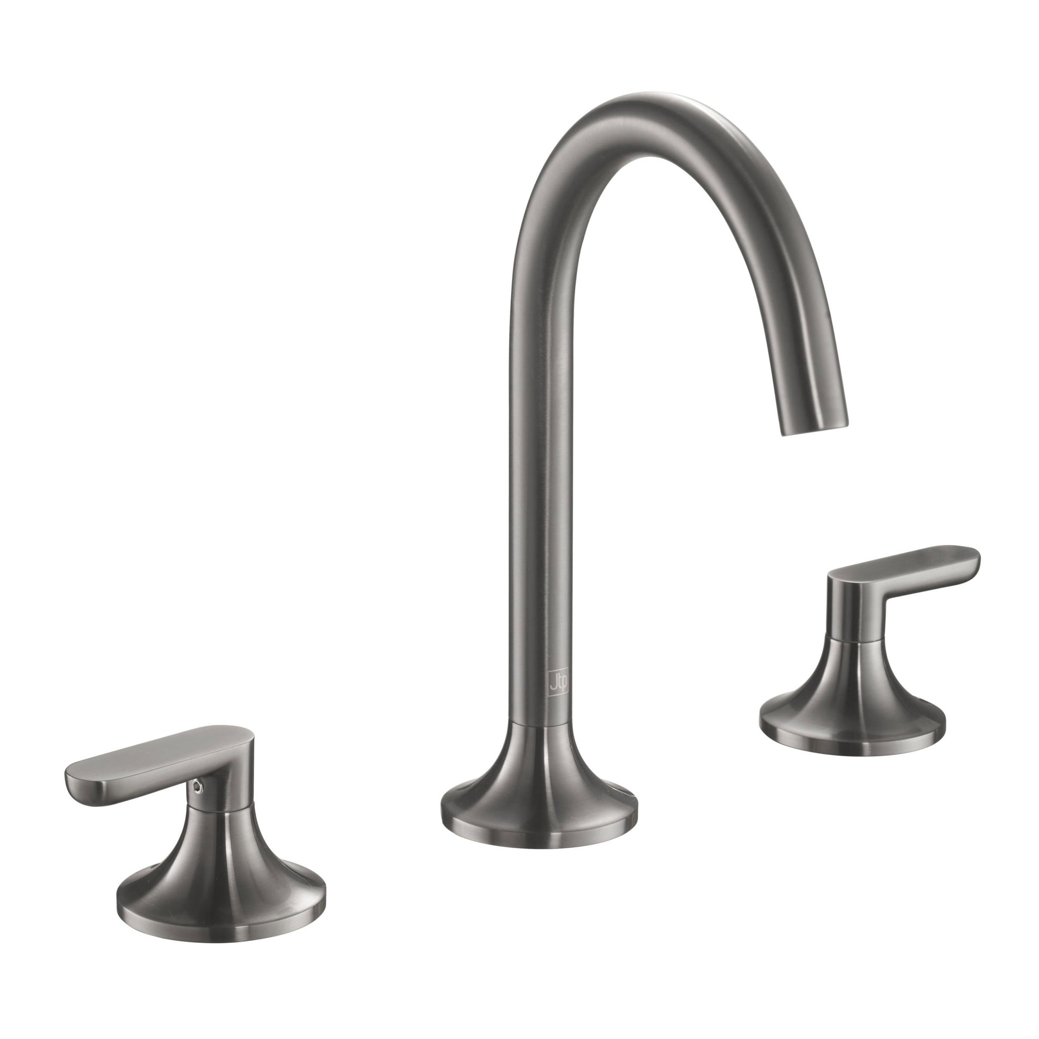 JTP KONO Brushed Black  3 Hole Deck Mounted Basin Mixer Tap (handle design 1)