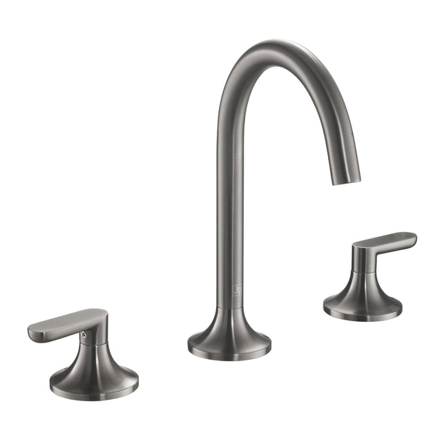JTP KONO Brushed Black  3 Hole Deck Mounted Basin Mixer Tap (handle design 1)