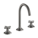 JTP KONO Brushed Black  3 Hole Deck Mounted Basin Mixer Tap (handle design 2)