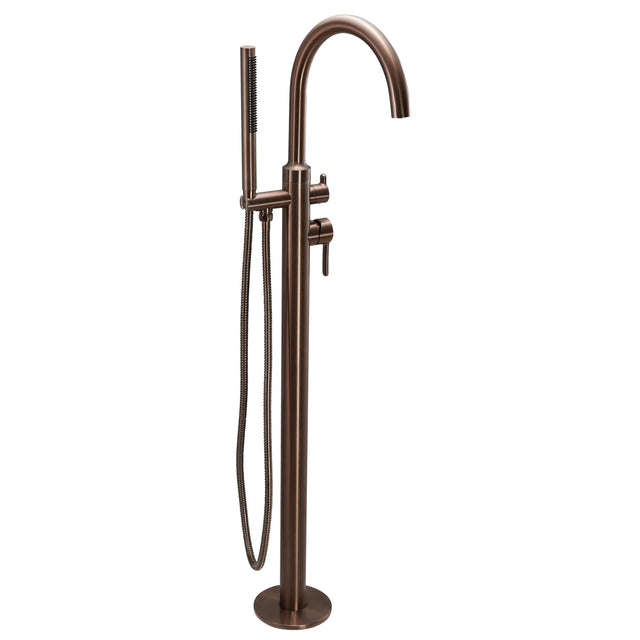 JTP KONO Brushed Bronze Floor Standing Bath Shower Mixer Tap