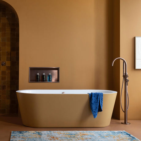 JTP KONO Brushed Bronze Floor Standing Bath Shower Mixer Tap