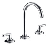 JTP KONO Chrome 3 Hole Deck Mounted Basin Mixer Tap (handle design 1)