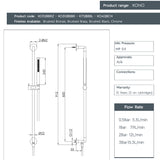 JTP KONO Slide Rail Shower Kit, Slim Shower
