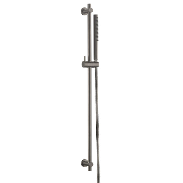 JTP VOS Brushed Black Slide Rail Shower Kit, Slim Shower