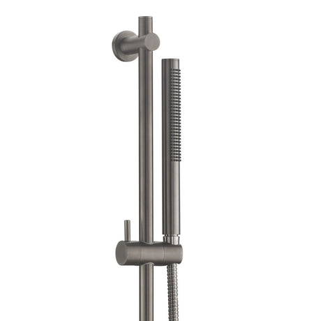 JTP VOS Brushed Black Slide Rail Shower Kit, Slim Shower