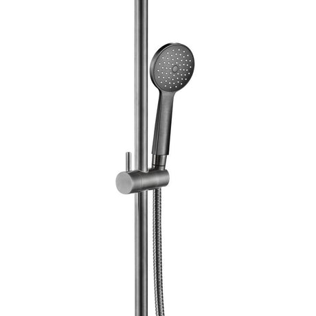 JTP VOS Brushed Black Slide Rail with Round Shower Handle & Hose