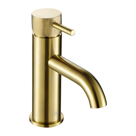 JTP VOS Brushed Brass Designer Handle Single Lever Basin Mixer Tap